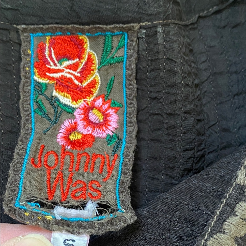 Johnny Was Dark Tunic with Lace Accents - Picture 6 of 8